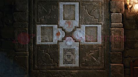 resident evil 4 remake bindery puzzle|Resident Evil 4 Remake: Bindery Wall with Four Slots.